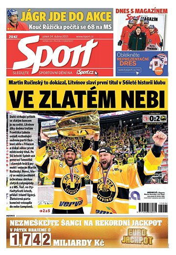 Obálka e-magazínu Sport 24.4.2015