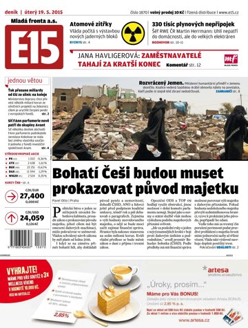 Obálka e-magazínu E15 19.5.2015