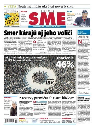 Obálka e-magazínu SME 19.2.2016