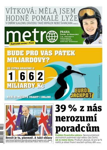 Obálka e-magazínu deník METRO 30.3.2017