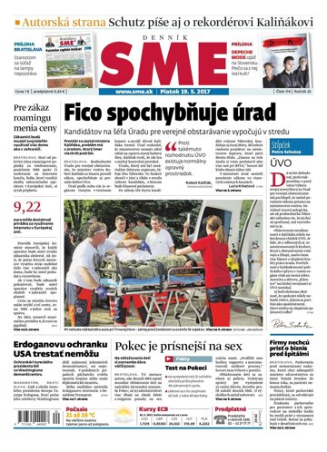 Obálka e-magazínu SME 19.5.2017