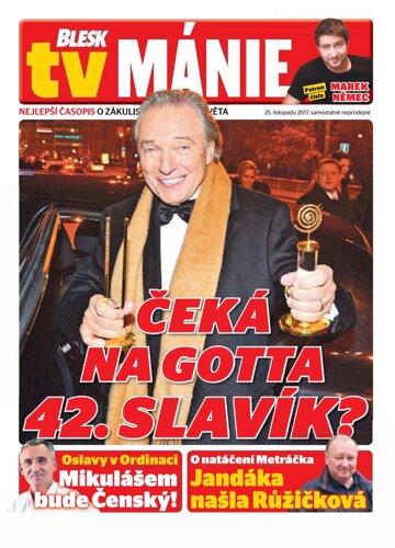 Obálka e-magazínu Blesk Tv manie 25.11.2017