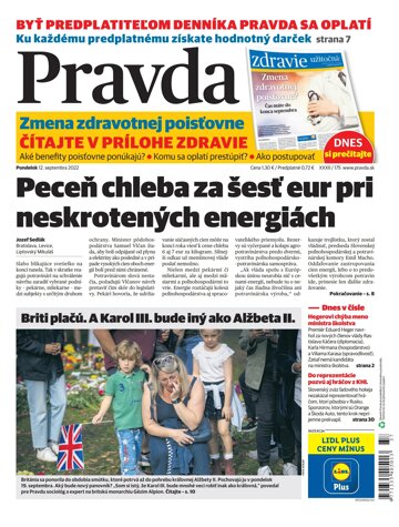 Obálka e-magazínu Pravda 12. 9. 2022