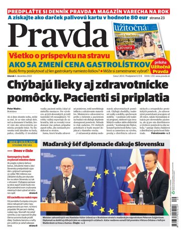 Obálka e-magazínu Pravda 6. 12. 2022