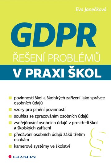 Obálka knihy GDPR - Řešení problémů v praxi škol