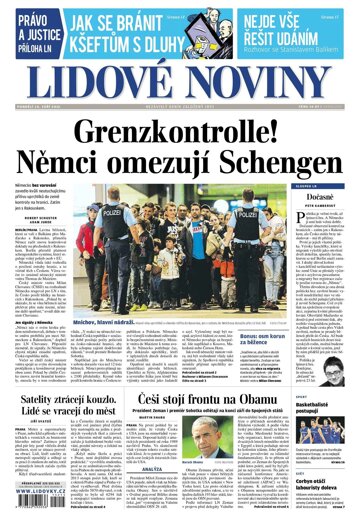 Obálka e-magazínu Lidové noviny 14.9.2015