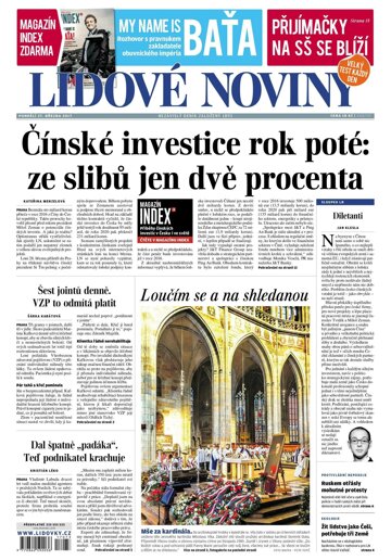 Obálka e-magazínu Lidové noviny 27.3.2017