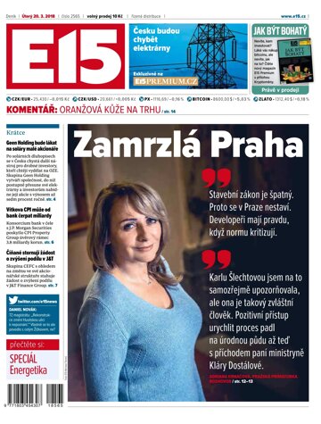 Obálka e-magazínu E15 20.3.2018