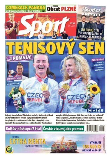 Obálka e-magazínu Sport 2.8.2021