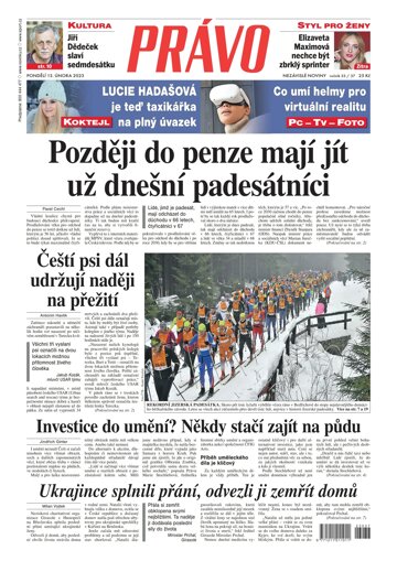 Obálka e-magazínu Deník Právo 13.2.2023