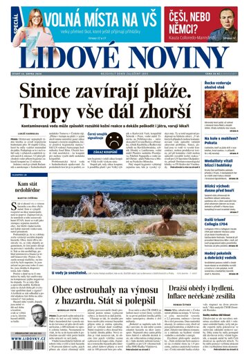 Obálka e-magazínu Lidové noviny 13.8.2024