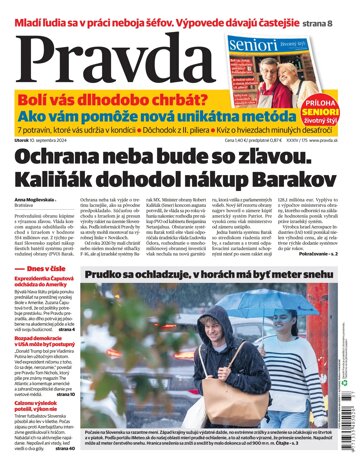 Obálka e-magazínu Pravda 10. 9. 2024