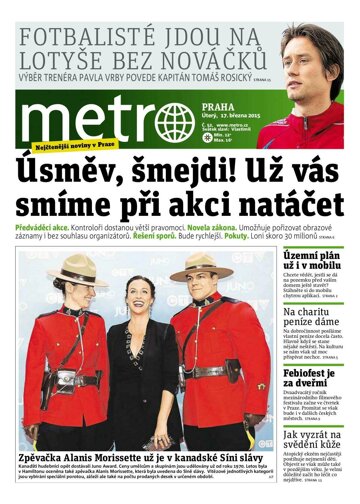 Obálka e-magazínu deník METRO 17.3.2015