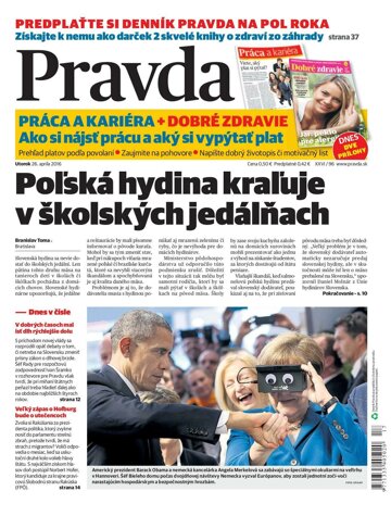 Obálka e-magazínu Pravda 26. 4. 2016