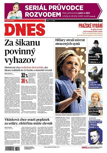 Obálka e-magazínu MF Dnes 1.11.2016