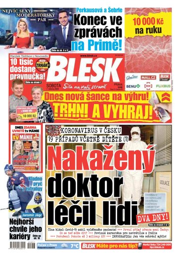 Obálka e-magazínu Blesk 7.3.2020