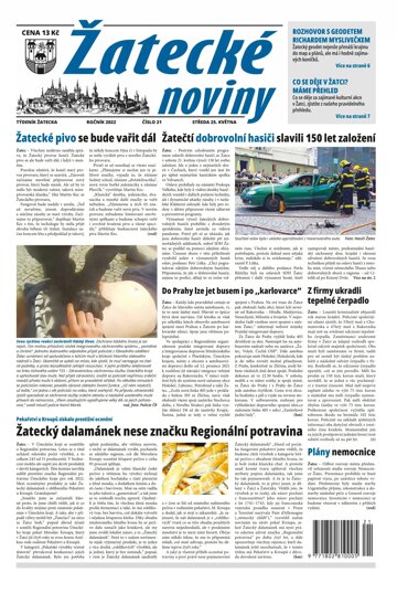 Obálka e-magazínu Žatecké noviny 21/2022