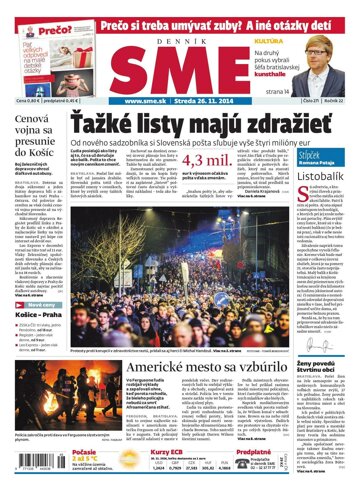 Obálka e-magazínu SME 26.11.2014