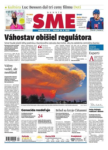 Obálka e-magazínu SME 24.4.2015