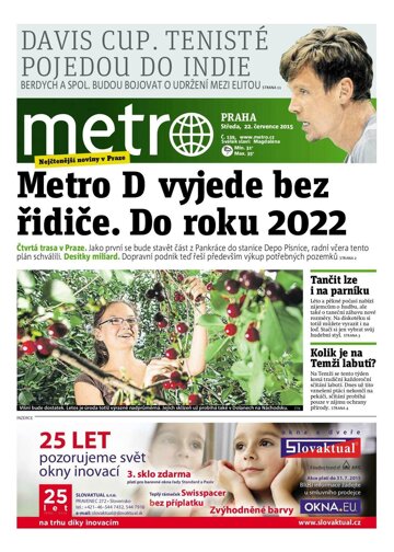 Obálka e-magazínu deník METRO 22.7.2015