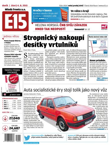 Obálka e-magazínu E15 4.8.2015