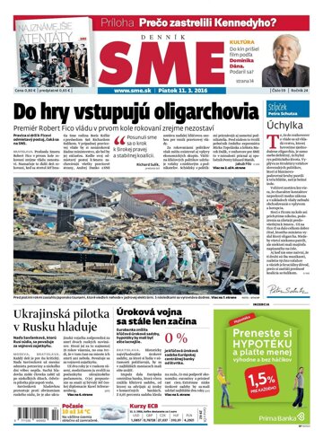 Obálka e-magazínu SME 11.3.2016