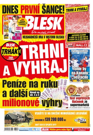 Obálka e-magazínu Blesk 16.2.2018