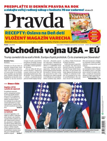 Obálka e-magazínu Pravda 1.6.2018