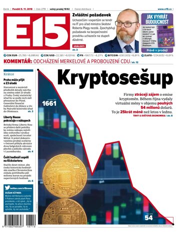 Obálka e-magazínu E15 5.11.2018