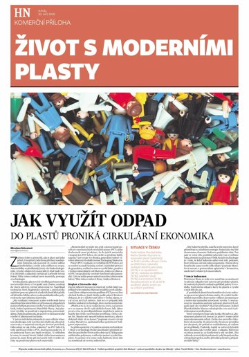 Obálka e-magazínu Hospodářské noviny - příloha 189 - 30.9.2020 příloha Život s moderními plasty