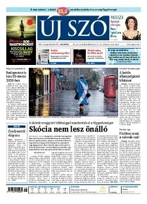 Obálka e-magazínu Új Szó 20.9.2014