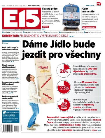 Obálka e-magazínu E15 2.12.2015