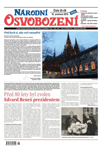 Obálka e-magazínu Národní Osvobození 25-26/2015