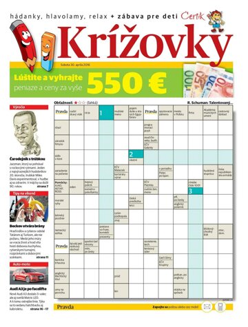 Obálka e-magazínu Krížovky 30. 4. 2016