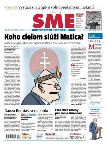 Obálka e-magazínu SME 29.4.2017