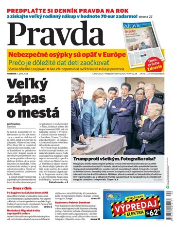 Obálka e-magazínu Pravda 11. 6. 2018