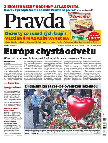 Obálka e-magazínu Pravda 4. 10. 2019