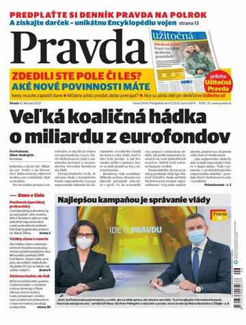 Obálka e-magazínu Pravda Dennik 10. 2. 2021