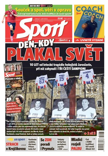 Obálka e-magazínu Sport 7.9.2021