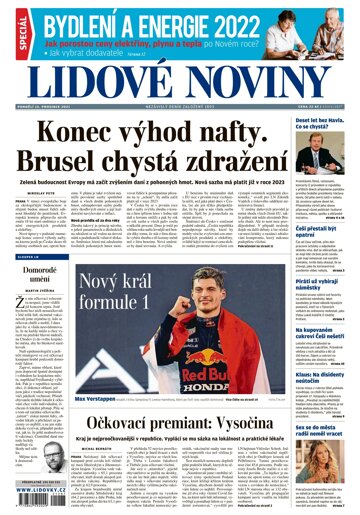 Obálka e-magazínu Lidové noviny 13.12.2021