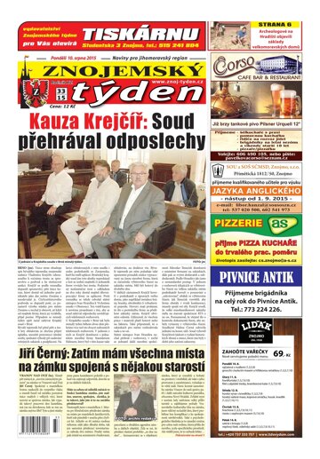 Obálka e-magazínu Znojemský týden 33 / 2013