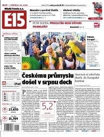 Obálka e-magazínu E15 8.10.2014