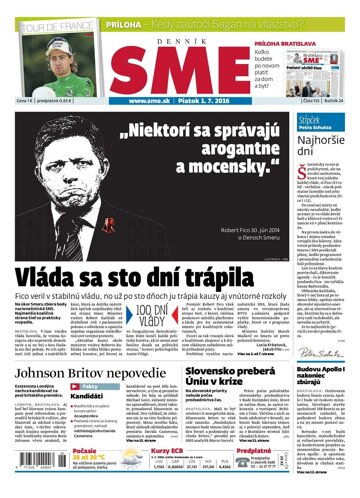 Obálka e-magazínu SME 1.7.2016