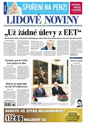 Obálka e-magazínu Lidové noviny 1.12.2016