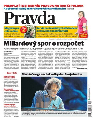 Obálka e-magazínu Pravda 10. 8. 2017