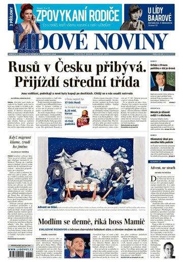 Obálka e-magazínu Lidové noviny 1.12.2018