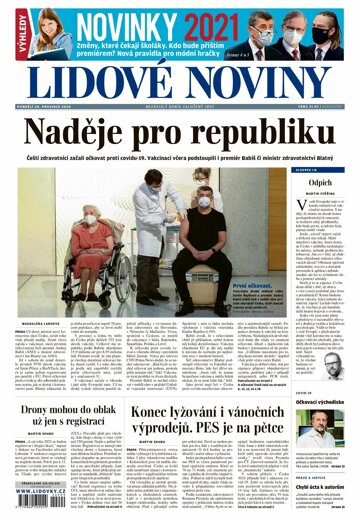 Obálka e-magazínu Lidové noviny 28.12.2020