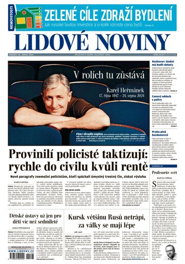 Obálka e-magazínu Lidové noviny 26.8.2024