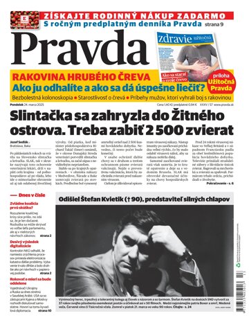 Obálka e-magazínu Pravda 24. 3. 2025