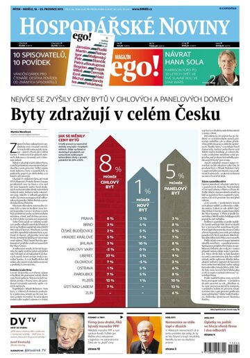 Obálka e-magazínu Hospodářské noviny 244 - 18.12.2015